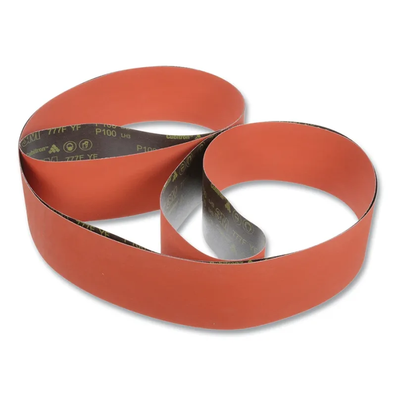 Cloth Belt, 777F, YF-Weight, 6 in W x 48 in L, 36 Grit, Ceramic Aluminum Oxide, Film-Lok/L-flex