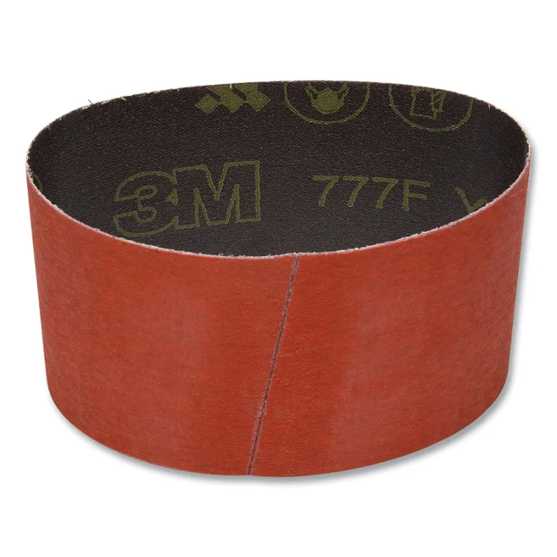 Cloth Belt, 777F, YF-Weight, 3-1/2 in W x 15-1/2 in L, P120 Grit, Ceramic Aluminum Oxide, Fabri-Lok/L-flex