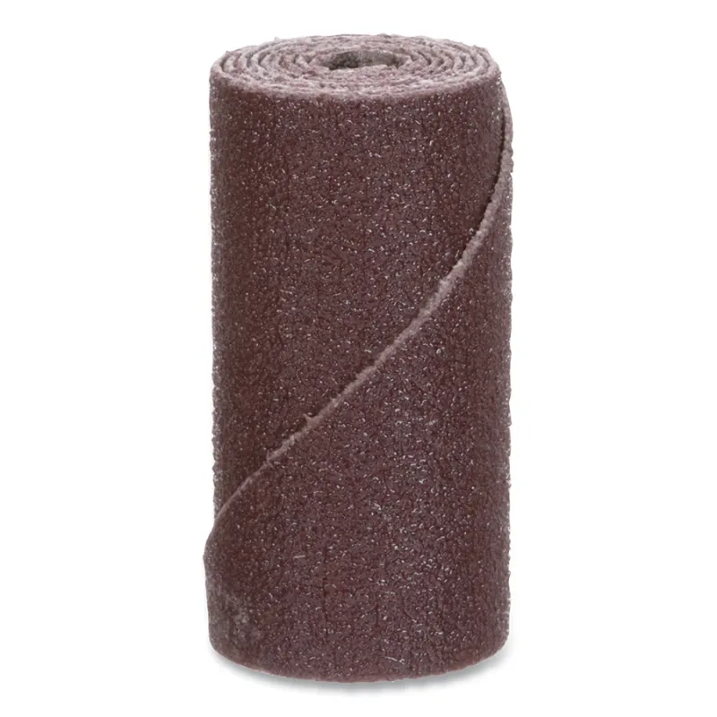 Cartridge Roll, 341D, X-Weight, 1/4 in dia x 1 in L x 1/8 in Arbor, P120 Grit, AO, Straight