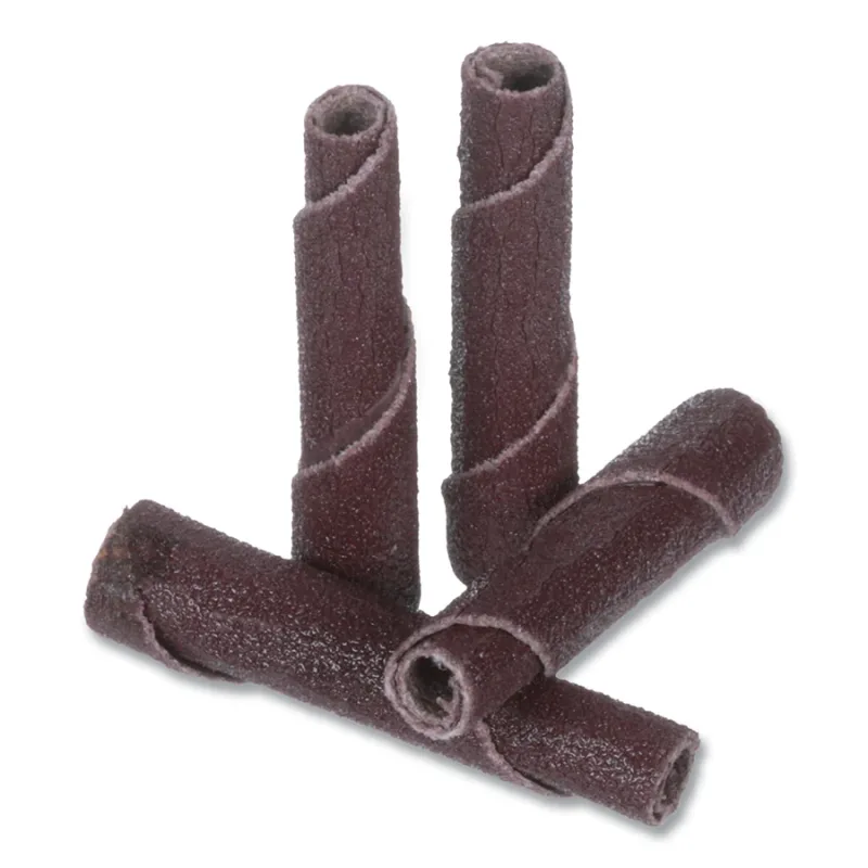 341D Straight Cartridge Roll, 1/4 in dia, 1/8 in arbor, P120, Aluminum Oxide