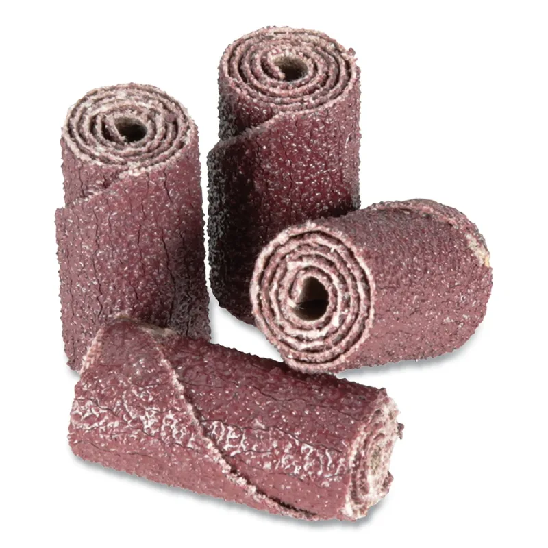 Cartridge Roll, 341D, X-Weight, 1/2 in dia x 1 in L x 1/8 in Arbor, 60 Grit, AO, Straight