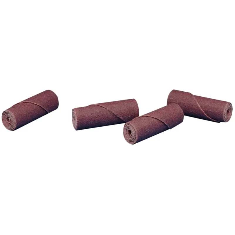 Cartridge Roll, 341D, X-Weight, 3/8 in dia x 1-1/2 in L x 1/8 in Arbor, 80 Grit, AO, Full Tapered