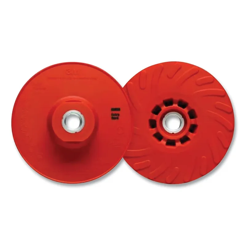Ribbed Disc Back-Up Pad, 88656, 5 in dia, 12000 RPM, Extra Hard, Red