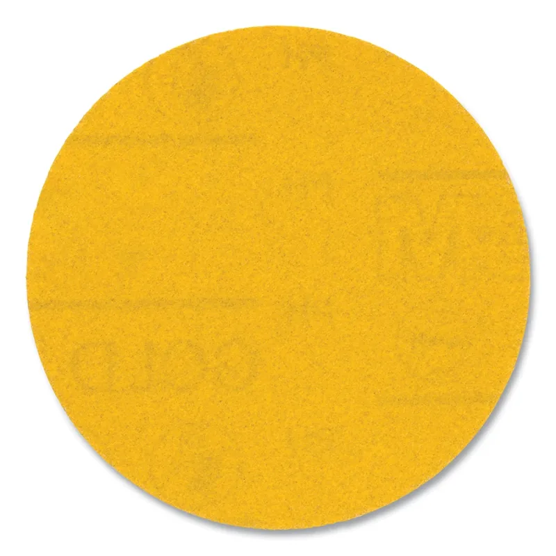 Hookit™ Gold Abrasive Disc 288U, Aluminum Oxide Blend, 6 in dia, No Hole, 150 Grit, Hook-and-Loop