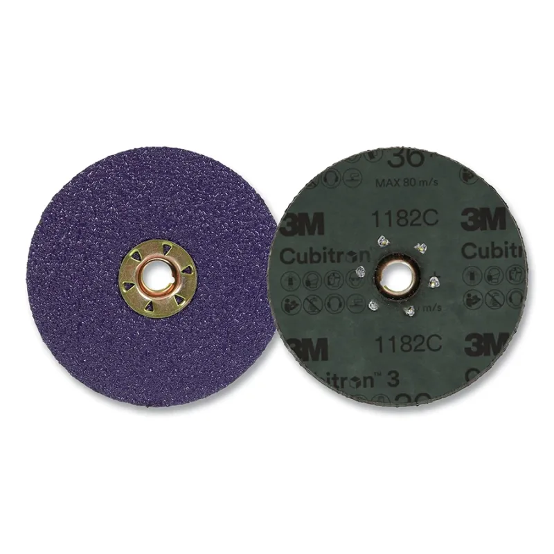 Cubitron™ 3 Fibre Disc 1182C, Precision Shaped Ceramic, 4.5 in dia, TN Quick Change, Die 450E, 5 EA/BG