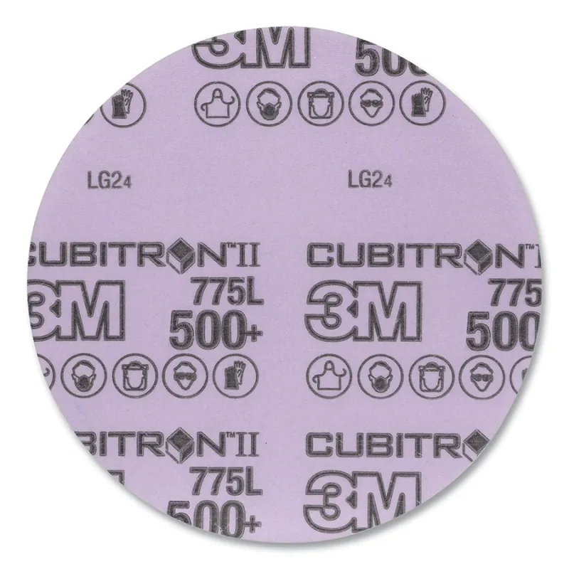 Cubitron™ II Hookit™ 775L Film Disc, Precision Shaped Ceramic, 3 in dia, 500+ Grit, 300V