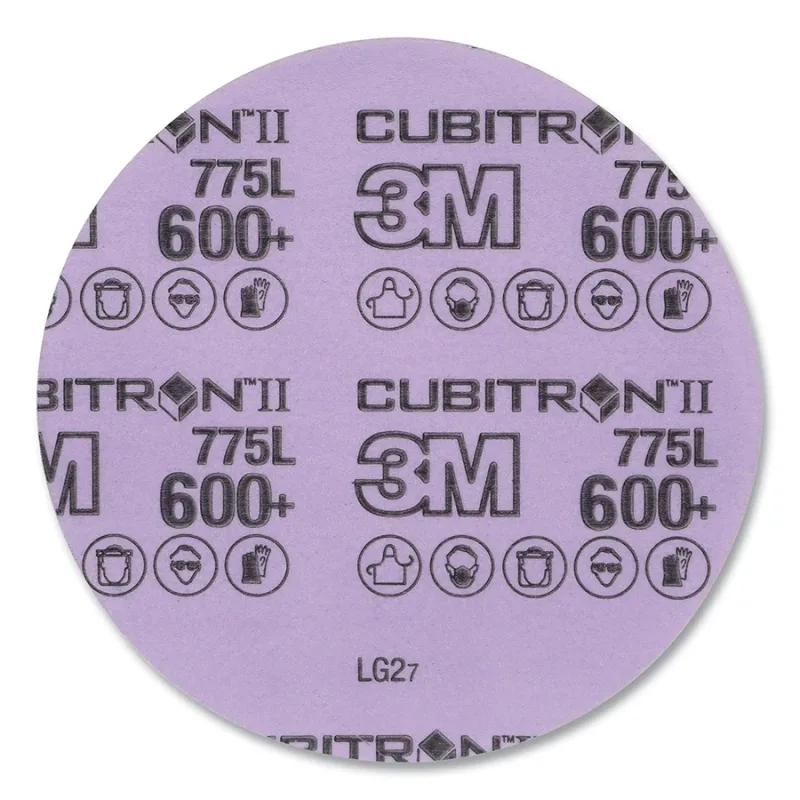 Cubitron™ II Hookit™ 775L Film Disc, Precision Shaped Ceramic, 3 in dia, 600+ Grit, 300V