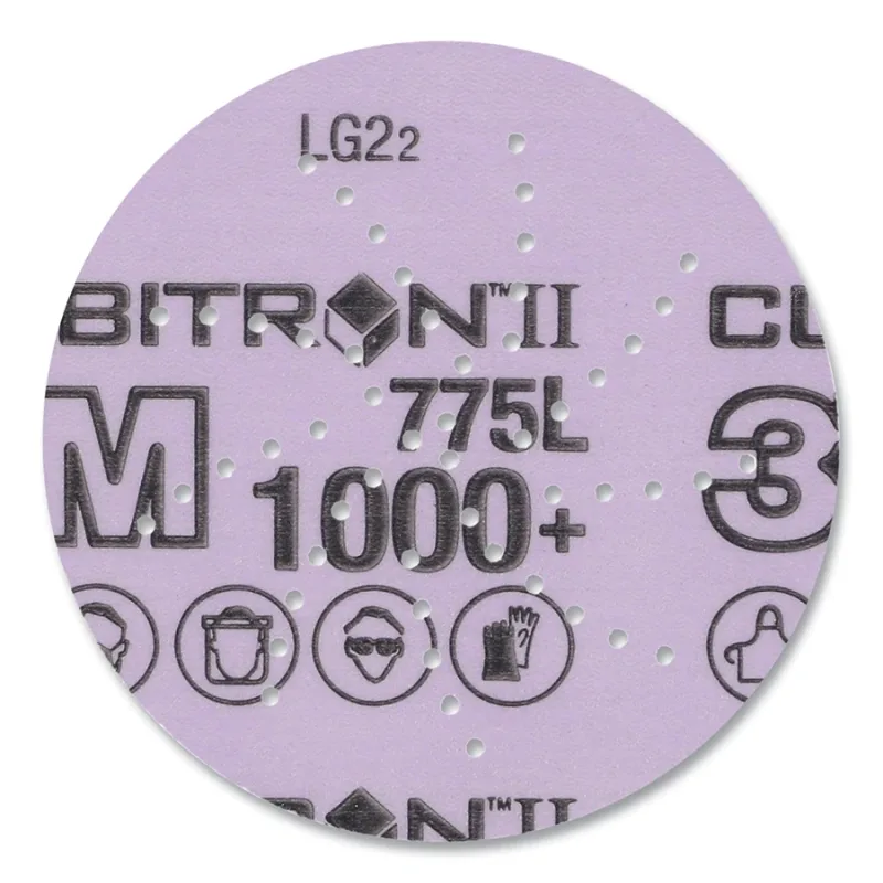 Xtract™ Cubitron™ II Film Disc 775L, Precision-Shaped Ceramic, 3 in dia, 1000+ Grit, 300DS