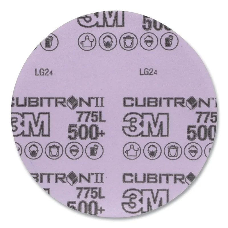 Cubitron™ II Hookit™ 775L Film Disc, Precision Shaped Ceramic, 5 in dia, 500+ Grit, Die 500X