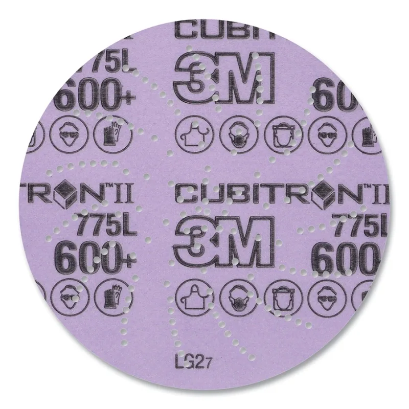Xtract™ Cubitron™ II Film Disc 775L, Precision-Shaped Ceramic, 5 in dia, 600+ Grit, 500LG