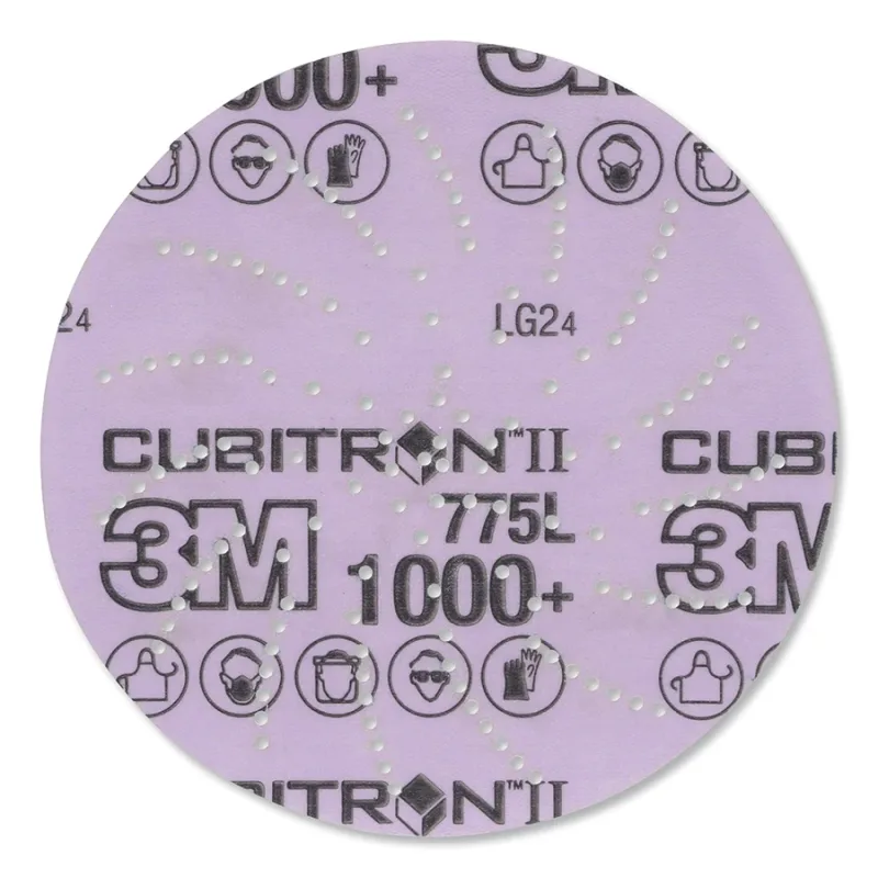 Xtract™ Cubitron™ II Film Disc 775L, Precision-Shaped Ceramic, 5 in dia, 1000+ Grit, 500LG