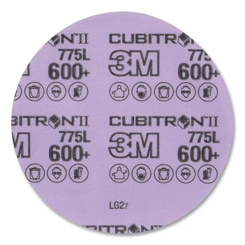 Cubitron™ II Hookit™ 775L Film Disc, Precision Shaped Ceramic, 6 in dia, 600+ Grit, 600Z