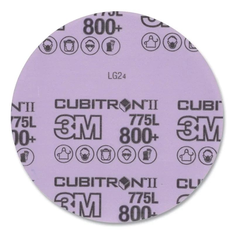 Cubitron™ II Stikit™ Film Disc 775L, Precision Shaped Ceramic, 5 in dia, 0.875 in, 800+, Die 500X, Linered, 50 EA/CT