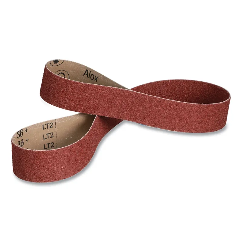 Cloth Belt, 384F, XF-Weight, 2 in W x 72 in L, 36+ Grit, Aluminum Oxide, Film-lok/Single-flex