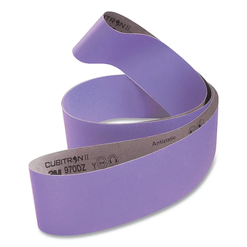 Cubitron™ II 970DZ Cloth Belt, 4 in W x 91 in L, 80+ Grit, Precision Shaped Ceramic