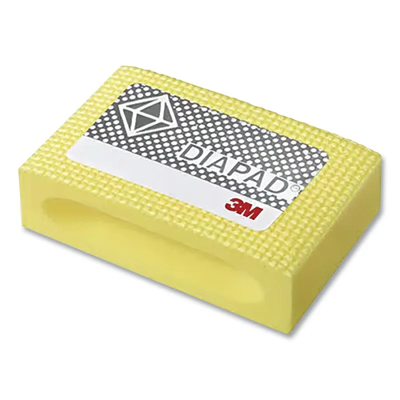 Flexible Diamond Hand Laps 6200J, 2-1/4 in x 3-3/4 in, M40, Yellow