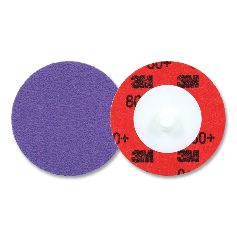 Cubitron™ 3 Roloc™ Durable Edge Disc 1184F, Precision Shaped Ceramic, 2 in dia, 80+, TR, Die R200P, 50 EA/CT