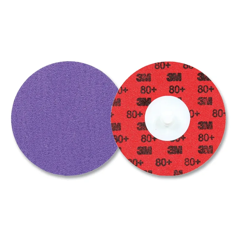 Cubitron™ 3 Roloc™ Durable Edge Disc 1184F, Precision Shaped Ceramic, 3 in dia, 80+, TR, Die R300V, 50 EA/CT