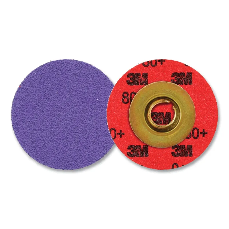 Cubitron™ 3 Roloc™ Durable Edge Disc 1184F, Precision Shaped Ceramic, 2 in dia, 80+, TSM, Die RS200PM, 50 EA/CT