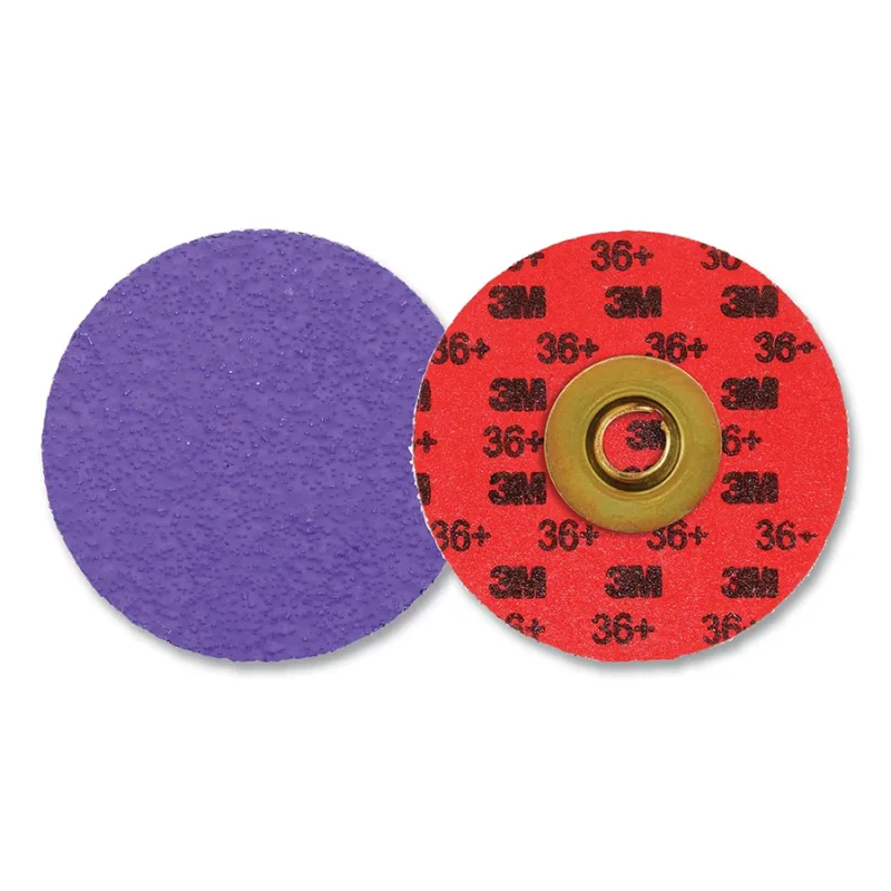 Cubitron™ 3 Roloc™ Durable Edge Disc 1184F, Precision Shaped Ceramic, 3 in dia, 36+, TSM, Die RS200PM, 50 EA/CT