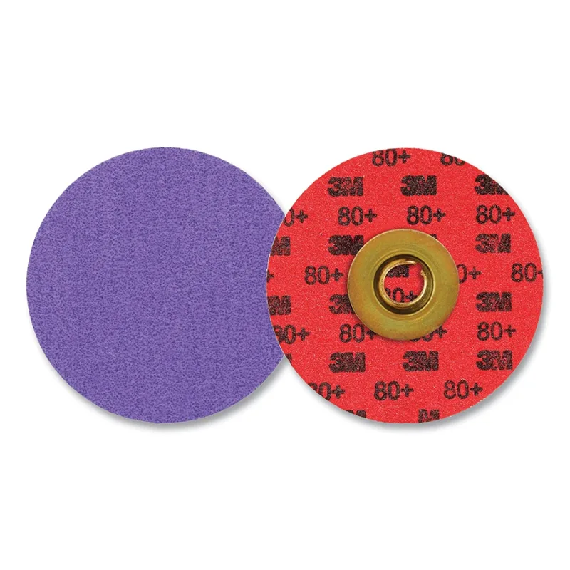 Cubitron™ 3 Roloc™ Durable Edge Disc 1184F, Precision Shaped Ceramic, 3 in dia, 80+, TSM, Die RS200PM, 50 EA/CT