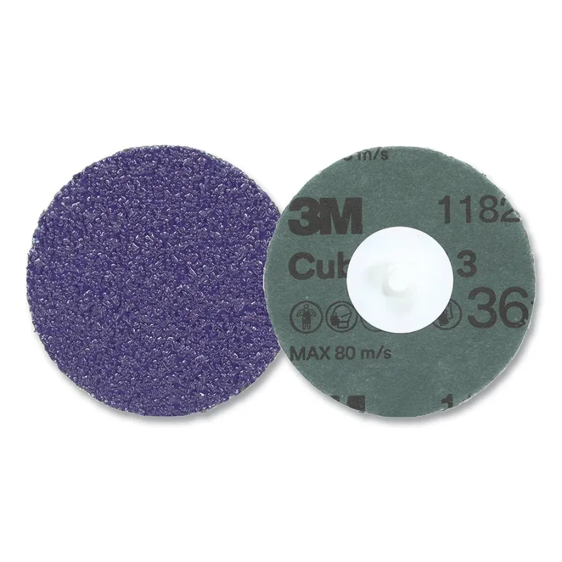 Cubitron™ 3 Roloc™ Fibre Disc 1182C, Precision Shaped Ceramic, 2 in dia, 36+, TR, Die R200P, 50 EA/CT