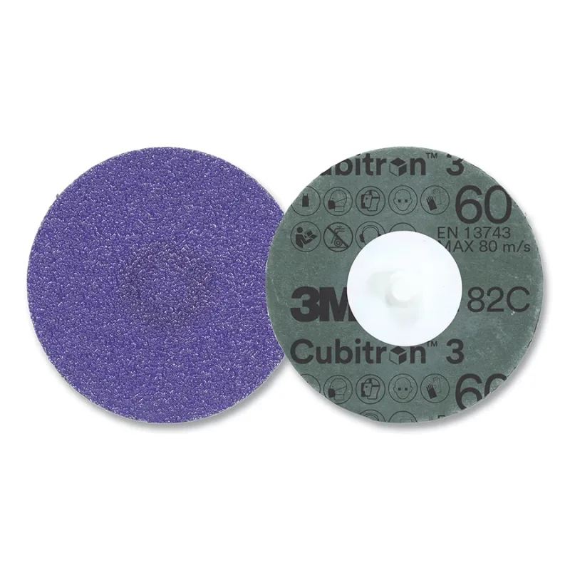 Cubitron™ 3 Roloc™ Fibre Disc 1182C, Precision Shaped Ceramic, 2 in dia, 60+, TR, Die R200P, 50 EA/CT