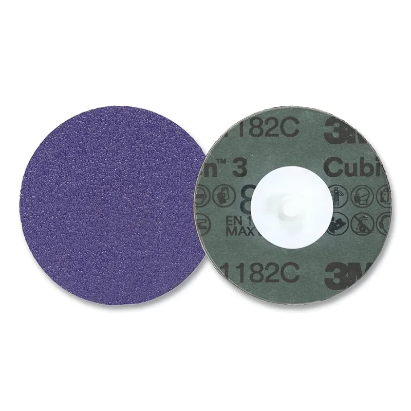 Cubitron™ 3 Roloc™ Fibre Disc 1182C, Precision Shaped Ceramic, 2 in dia, 80+, TR, Die R200P, 50 EA/CT