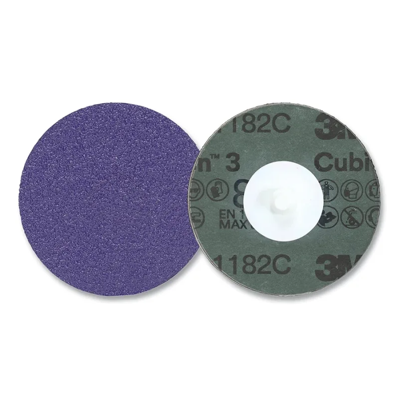 Cubitron™ 3 Roloc™ Fibre Disc 1182C, Precision Shaped Ceramic, 3 in dia, 80+, TR, Die R300V, 50 EA/CT