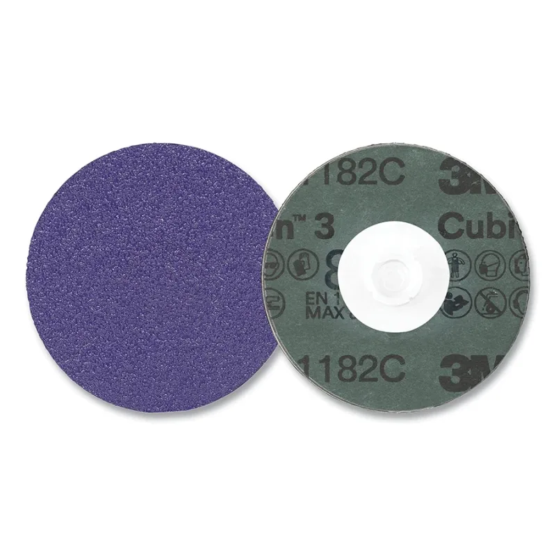 Cubitron™ 3 Roloc™ Fibre Disc 1182C, Precision Shaped Ceramic, 4 in dia, 80+, TS, Die RS400BB, 25 EA/CT