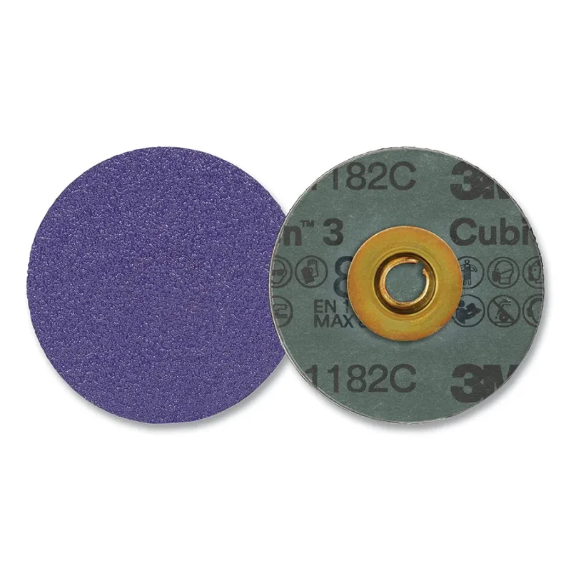 Cubitron™ 3 Roloc™ Fibre Disc 1182C, Precision Shaped Ceramic, 3 in dia, 60+, TSM, Die RS300VM, 50 EA/CT