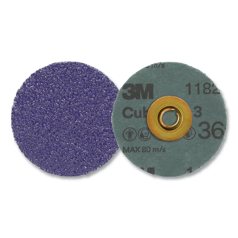 Cubitron™ 3 Roloc™ Fibre Disc 1182C, Precision Shaped Ceramic, 3 in dia, 36+, TSM, Die RS300VM, 50 EA/CT