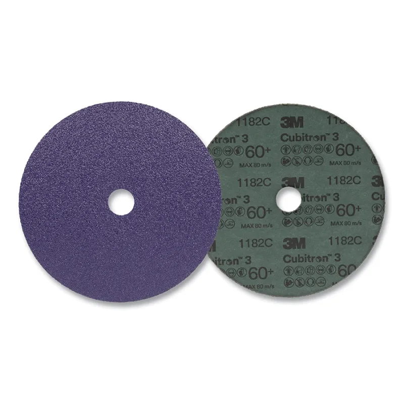 Cubitron™ 3 Fibre Disc 1182C, Precision Shaped Ceramic, 7 in dia, 0.875 in AH, 60+, Die 700BB, 25 EA/BG