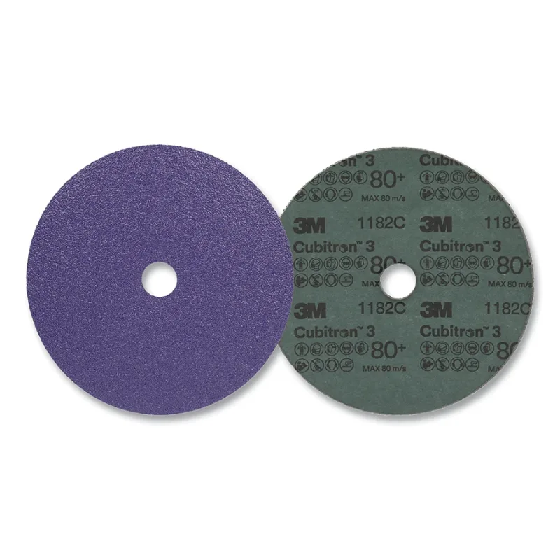 Cubitron™ 3 Fibre Disc 1182C, Precision Shaped Ceramic, 9.125 in dia, 0.875 in AH, 80+, Die 912J, 25 EA/BG