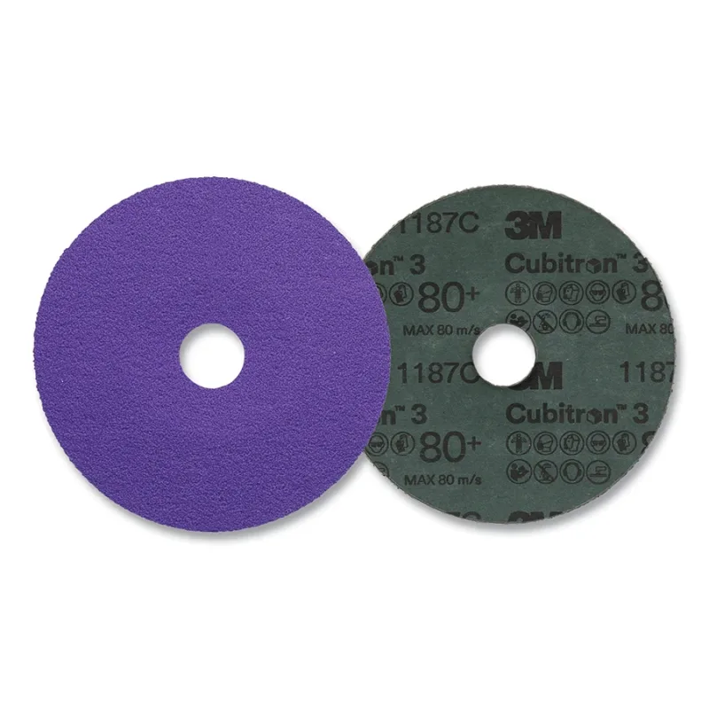 1187C Fibre Disc, 80+ Grit, 4-1/2 in x 7/8 in, Die 450E