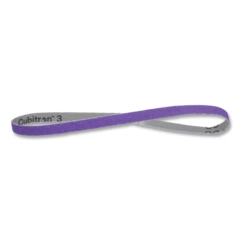 Cubitron™ 3 Cloth Belt 1184F, Precision Shaped Ceramic, 1/2 in W x 24 in L, 60+ Grit, Fabri-Lok, Single-flex