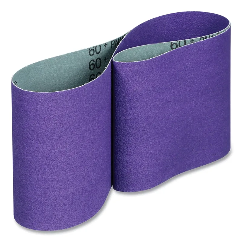 Cubitron™ 3 Cloth Belt 1184F, Precision Shaped Ceramic, 3-1/2 in W x 15-1/2 in L, 60+ Grit, Fabri-lok, Single-flex