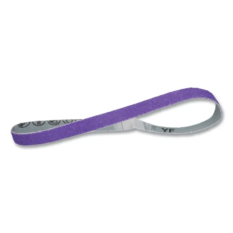 Cubitron™ 3 Cloth Belt 1184F, Precision Shaped Ceramic, 1/2 in W x 18 in L, 80+ Grit, Fabri-lok, Single-flex
