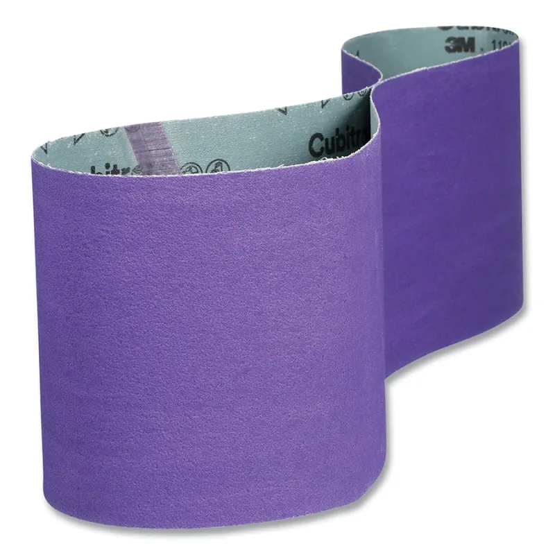 Cubitron™ 3 Cloth Belt 1184F, Precision Shaped Ceramic, 3-1/2 in W x 15-1/2 in L, 80+ Grit, Fabri-lok, Single-flex