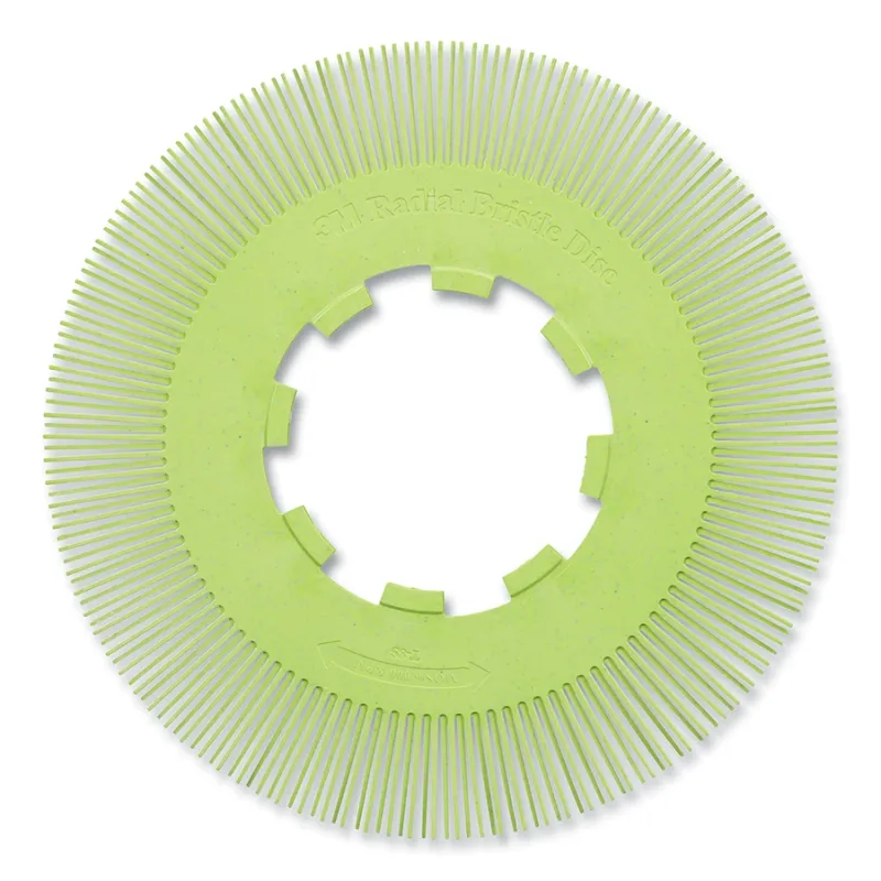 Precision Radial Bristle Brush, PSG, 8 in, 50+ Grit, Type S, Adaptor Not Included