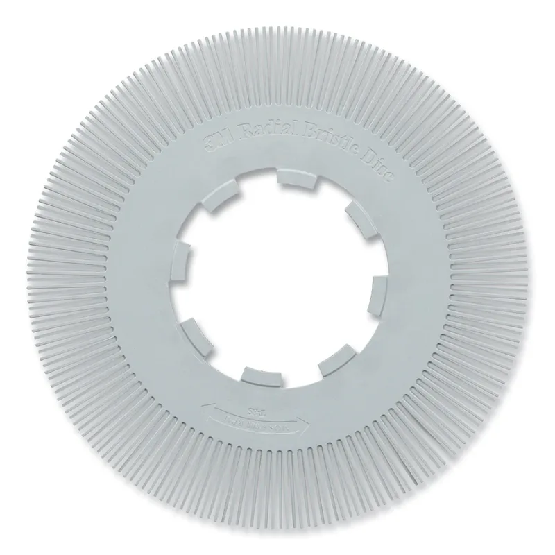 Precision Radial Bristle Brush, PSG, 8 in, 120+ Grit, Type S, Adaptor Not Included