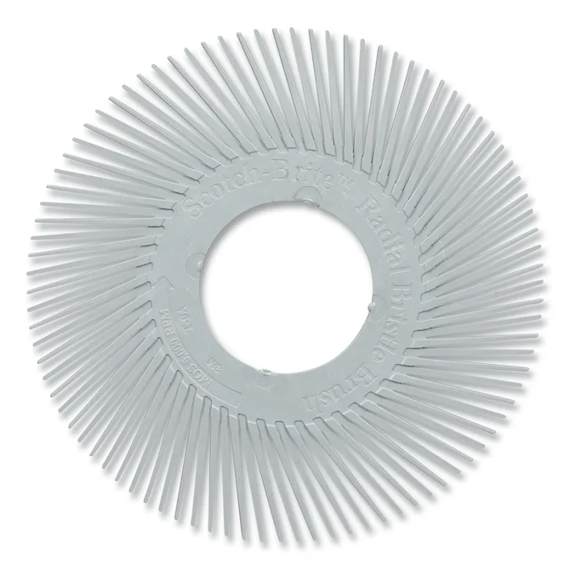 Precision Radial Bristle Brush, 6 in, PSG, 120+ Grit, Type A, Adaptor Not Included