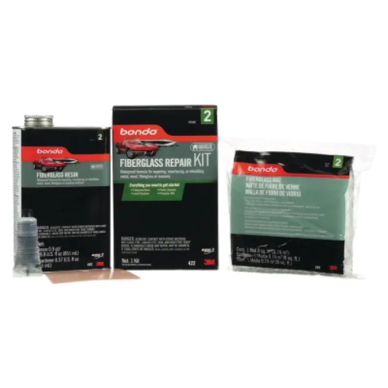 Fiberglass Repair Kit, 1 qt, Amber Brown