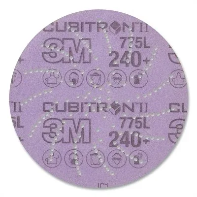 Xtract™ Cubitron™ II Film Disc 775L, Precision-Shaped Ceramic, 6 in dia, 240+ Grit, Die 500LG