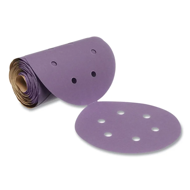 Cubitron™ II Stikit™ Film Disc Roll 775L, Precision Shaped Ceramic, 6 in dia, 320+ Grit, 600HZ
