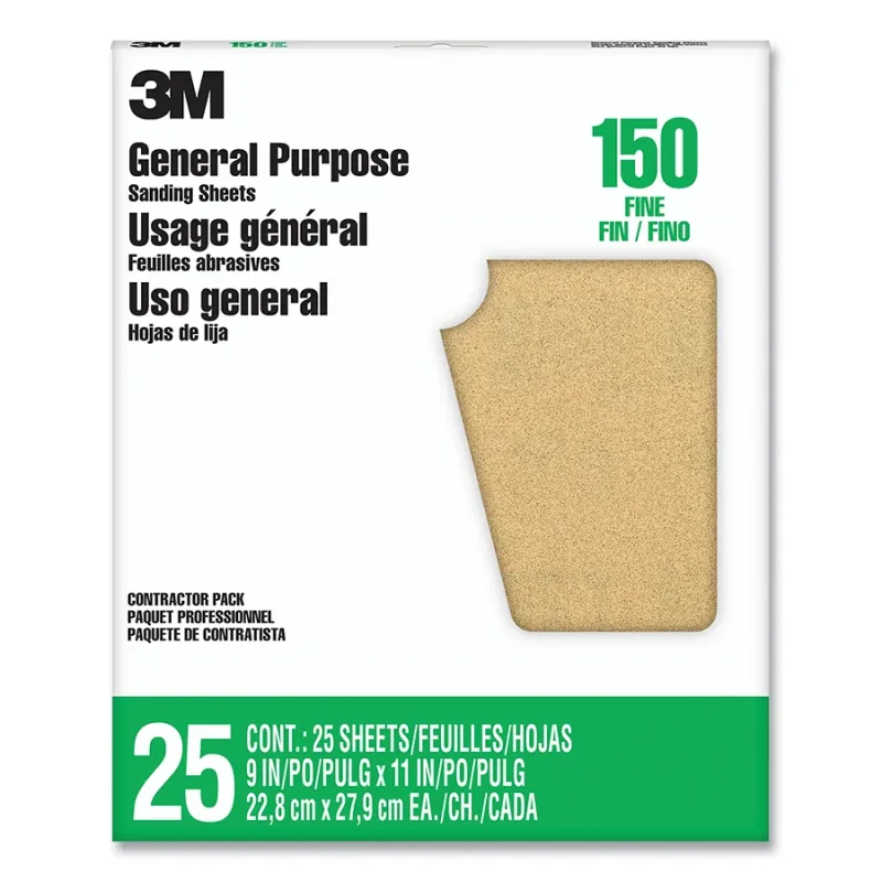SANDING SHEETS 11602NA-25 9" X11" 150 GRIT 25/PK