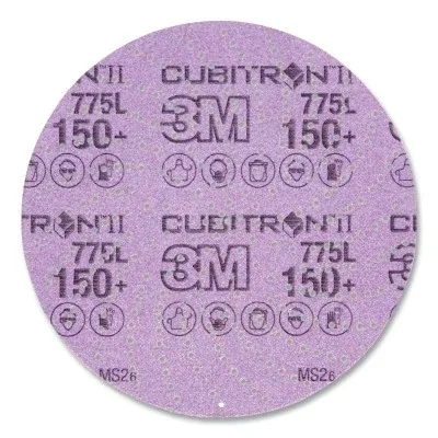 Xtract™ Cubitron™ II Film Disc 775L, Precision-Shaped Ceramic, 6 in dia, 150+ Grit, Die 600LG
