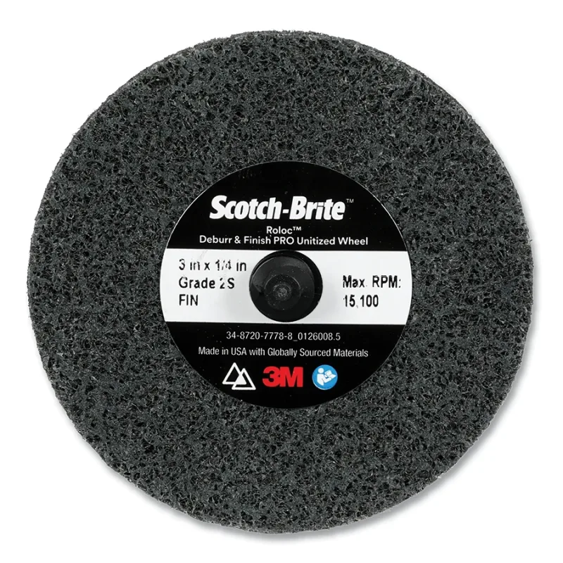 UNITIZED WHEEL, DP-UR, 2S FINE, TR, 3" X 1/4