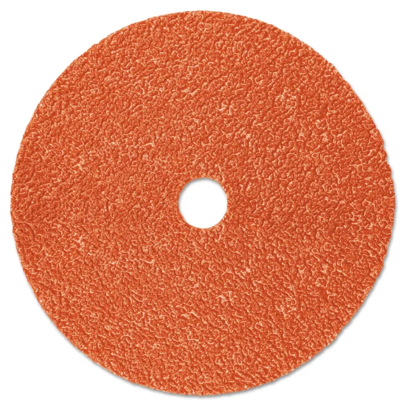 Fibre Disc 787C, Precision Shaped Ceramic, 5 in dia x 7/8 in Center Hole, 80+ Grit, Die 500P