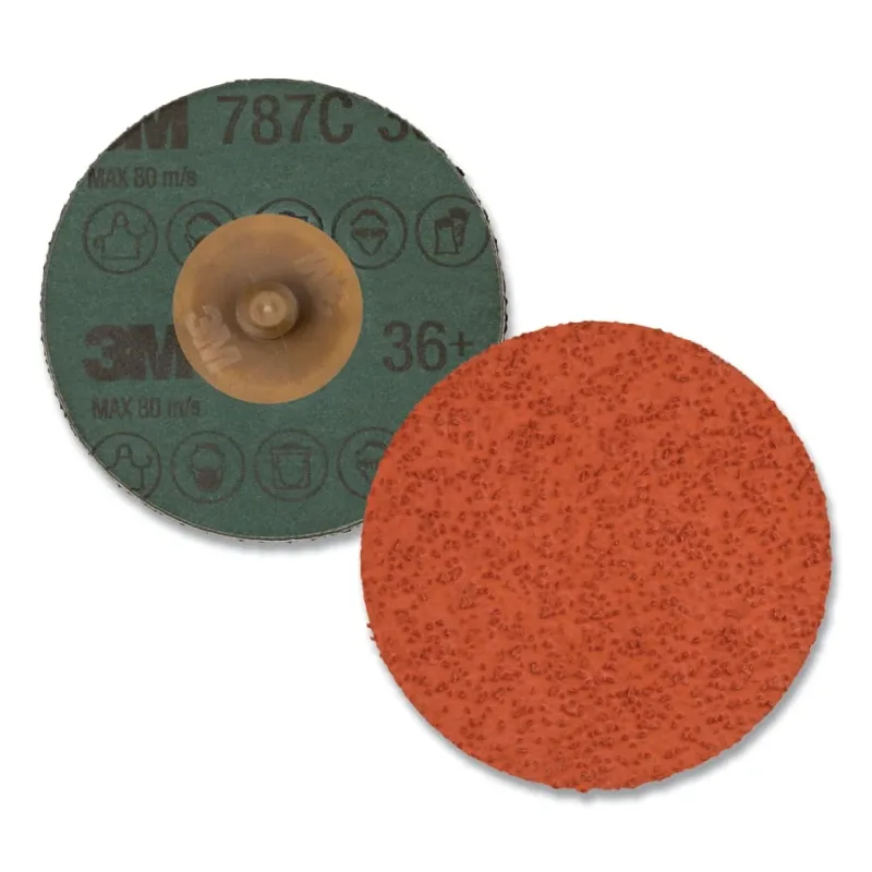 Roloc™ Fibre Disc 787C, Precision Shaped Ceramic, 4 in dia, 36+ Grit, TR, Die R400BB